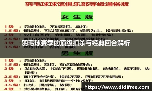 羽毛球赛季的顶级扣杀与经典回合解析